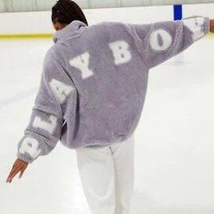 playboy by pacsun full zip sherpa jacket